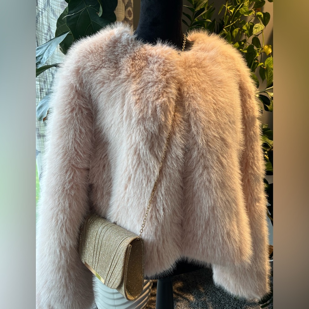 Worthington Faux Fur Coat in Soft Pink- NWOT